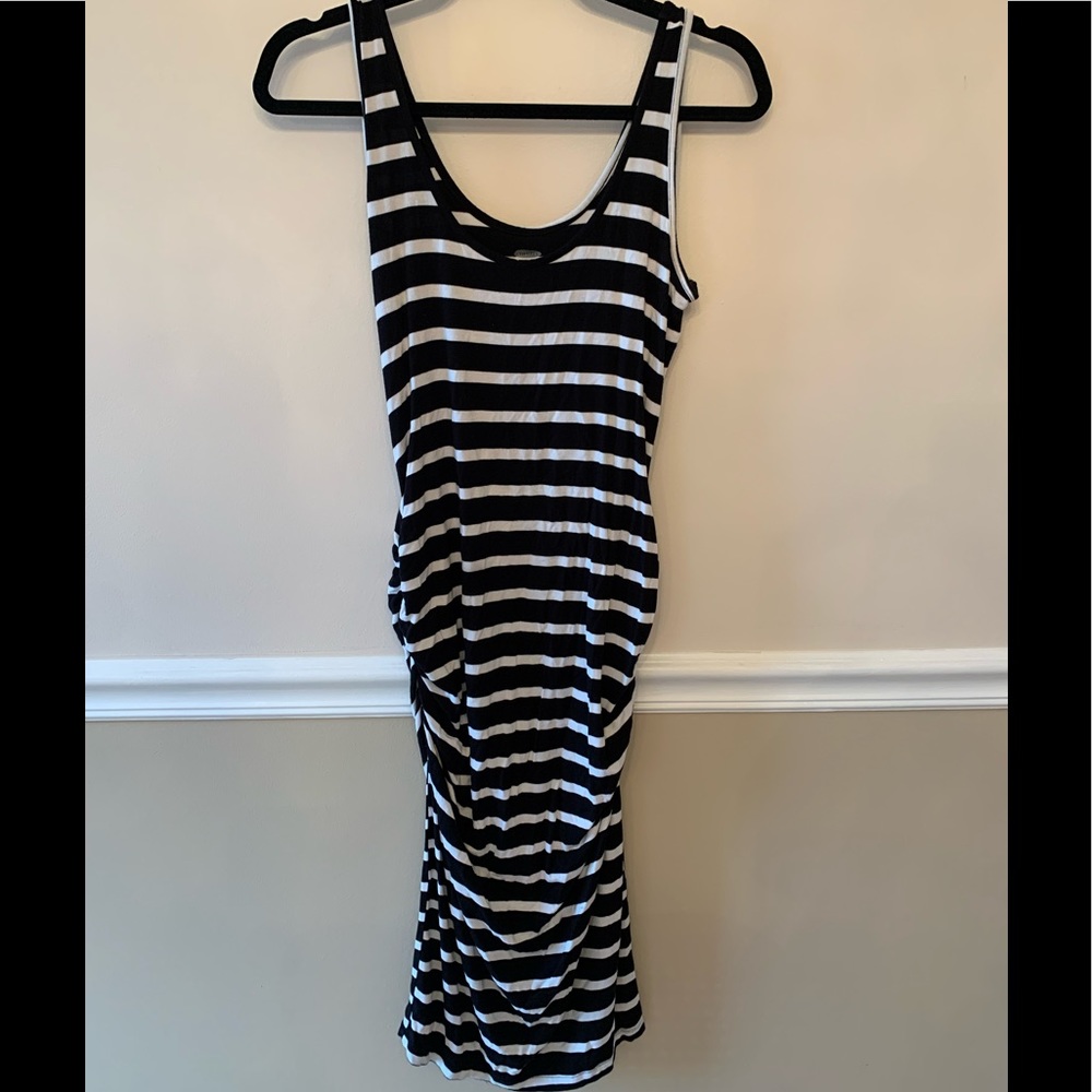 Light, super stretchy striped midi dress